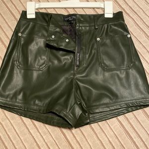 Faux Leather Shorts
